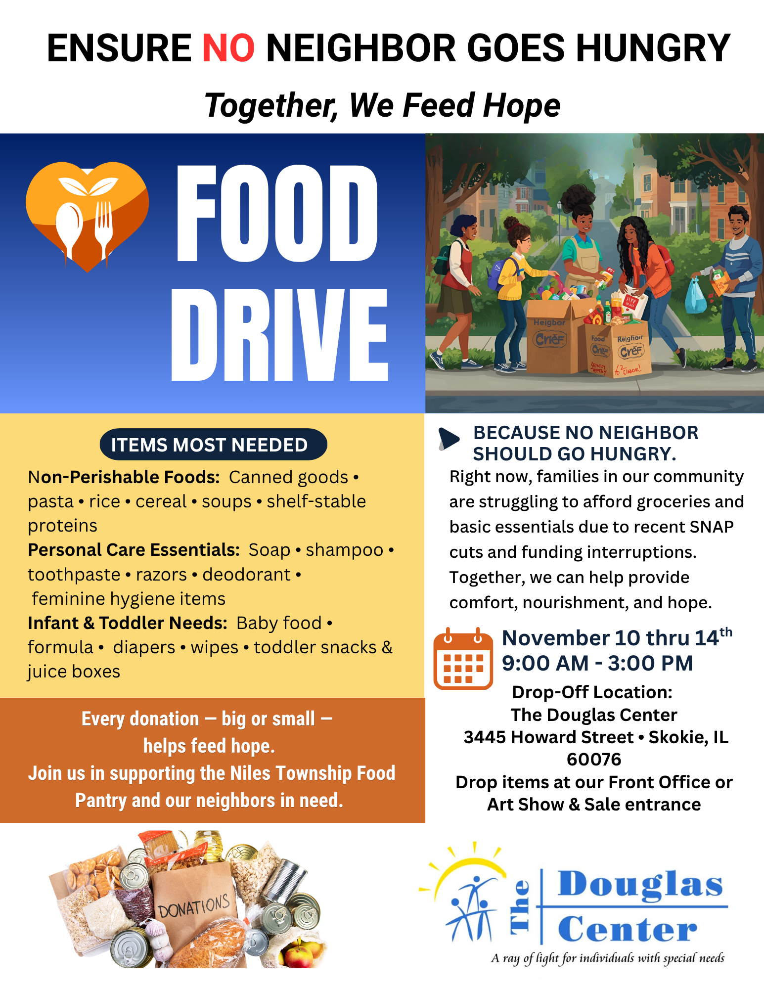 The Douglas Center Food Drive